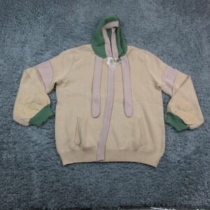 Stitch Spring Hoodie Sweatshirt Mens XL Beige Dragon Spirit Full Zip Anime NWOT